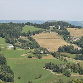 Zicht op het dorp