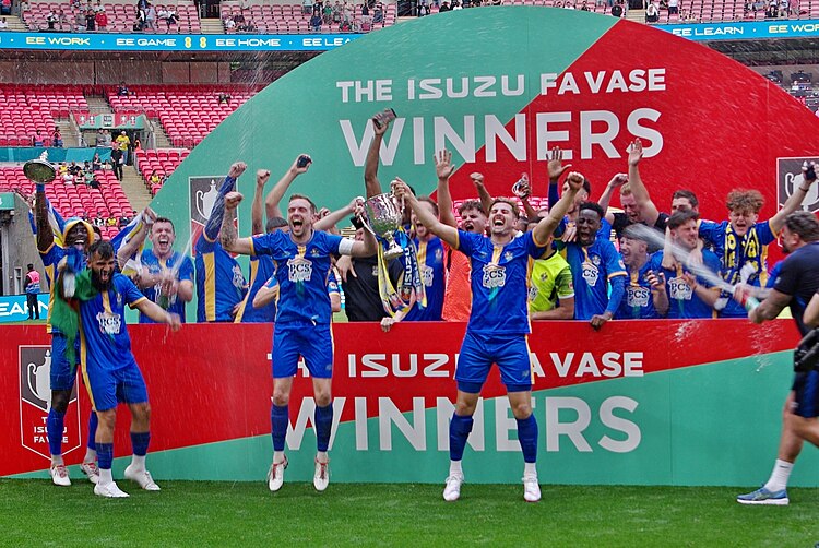 Romford win the FA Vase by defeating Great Wakering Rovers at Wembley Stadium, 11 May 2024