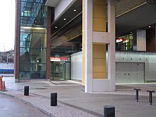 Ground level entrance to the elevated station