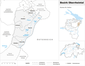 Karte von Bezirk Oberrheintal