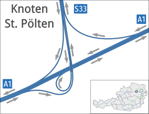 Übersichtskarte Knoten St. Pölten