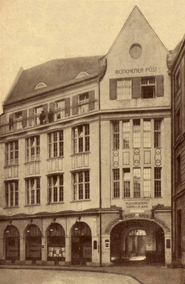 Kantoor en drukkerij van de Münchener Post, 1916