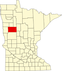 Karte von Becker County innerhalb von Minnesota