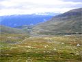 Der Snøvegen, die alte Straße durch das Gebirge zwischen Aurland und Lærdal