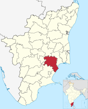 Positionskarte des Distrikts Pudukkottai