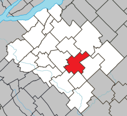 Location within Bellechasse RCM.