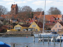 Skælskør vom Hafen aus