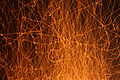 This is an unaltered picture of sparks coming from a camp fire.
