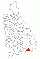 Location in Dâmbovița County