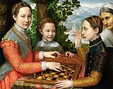 Παιχνίδι σκακιού, Σοφονίσμπα Ανγκουίσσολα, 1555