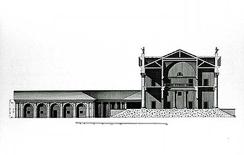 Cross section (drawing by Ottavio Bertotti Scamozzi, 1781)