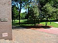 A view of the campus at Stevens Institute of Technology, with the Samuel C. Williams Library located on the left.