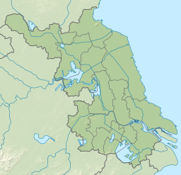 Location of the lake in Nanjing