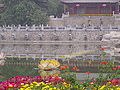 Huaqing Pool with artificial lotus