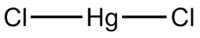 Strukturformel von Quecksilber(II)-chlorid