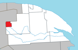 Location within La Côte-de-Gaspé RCM