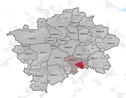 Location of Malá Chuchle in Prague