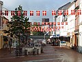 The centre of Kolding, with Koldinghus castle in the background.