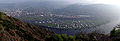 Panorama von Treis mit Moselinsel vom Martberg aus