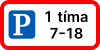 UC63: Parking restricted to the duration of 1 hour between the hours 7 and 18