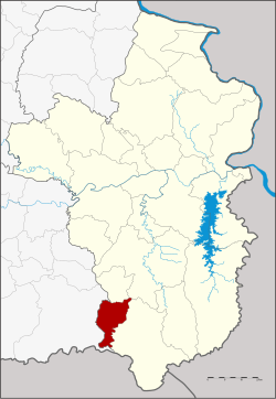 District location in Ubon Ratchathani province