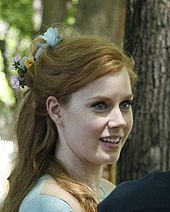 Amy Adams Manhattan'da Sihir film setinden bir fotoğraf