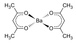 Strukturformel von Bariumacetylacetonat