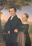 Friedrich Silcher mit Luise Enslin (Ausschnitt, nach 1815)