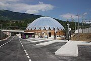 35. KW Der neue TGV-Bahnhof von Bellegarde-sur-Valserine im Département Ain an der Bahnstrecke Bourg-en-Bresse–Bellegarde und der Bahnstrecke Lyon–Genève.