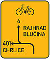 Advance sign for crossing for cycles