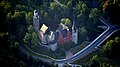 Burg Stein bei Hartenstein mit der Unterburg(rot getüncht)