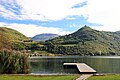 Blick über den Kalterer See auf die Ruine