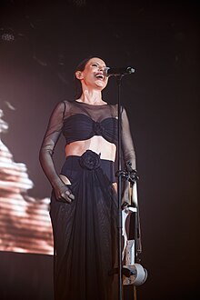 Singer Natalia Barbu performing in Madrid