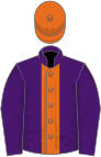 Purple, orange stripe and cap