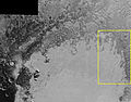 Wider view of Sputnik Planum (crop of image PIA19936) to provide context for the image of flowing ice