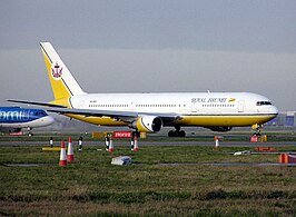 Een Boeing 767 van Royal Brunei Airlines