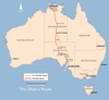 Route map of the Adelaide-Darwin railway