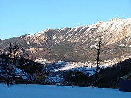 The mountainous landscape around Vars