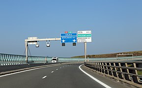 Autostrada A16, pe viaductul d'Echinghen, aproape de Boulogne-sur-Mer (Pas-de-Calais).