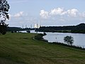 Blick von Valentinsmühle auf den Weserradweg