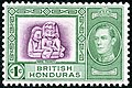 1938 1c stamp, featuring Maya figures