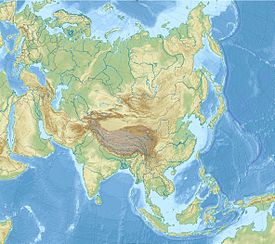 Asya üzerinde Rakshastal Gölü