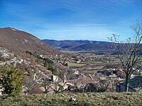 Blick vom Ortskern nach Nordosten