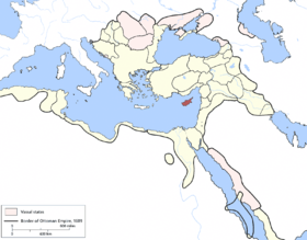 Kıbrıs Eyaleti harita üzerinde