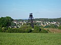 Fördergerüst, Schacht und Halde des Türkschachts – Gesamtheit von Zeugnissen des Schneeberg-Neustädteler Bergbaus aus Tage- und Grubengebäuden, Halden, wasserbaulichen Anlagen usw. aus mehreren Jahrhunderten, darunter in der Gemeinde Zschorlau vorstehende Einzeldenkmale