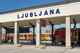 Ljubljana station platforms.