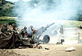 M102-Haubitzen während der Operation Urgent Fury