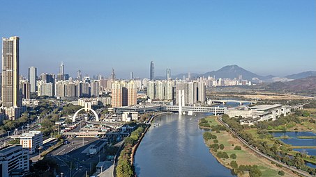 Shenzhen River between Futian & Lok Ma Chau in 2021