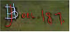 This signature by Joel could also be read as Boel, jet, when distinguishing between its compartments, it becomes clear that it reads H. B. Joel.