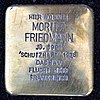 Stolperstein Oskar-von-Miller-Straße 4 Friedmann Moritz